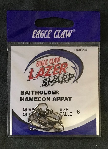 Going Fishing -Eagle ClawLazer Sharp Baitholder Hooks