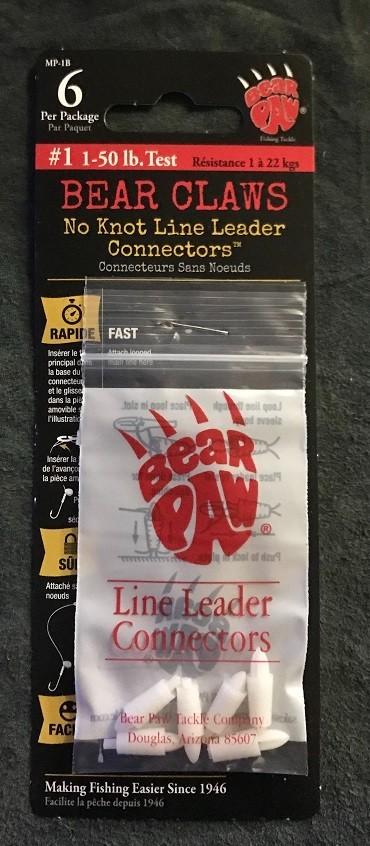Going Fishing -Bear PawBear Claws no Knot Line Leader Connectors